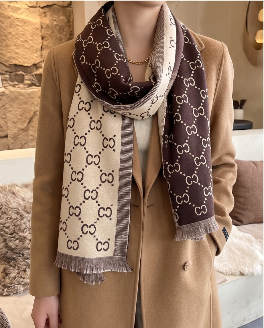 Double-Sided Cashmere Feel Scarf For Women - Elegant & Versatile