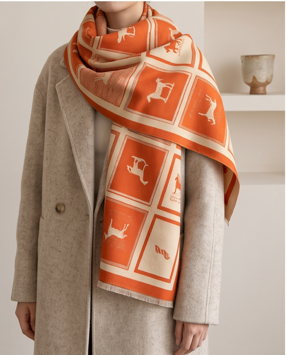Double-Sided Cashmere Feel Scarf For Women - Elegant & Versatile