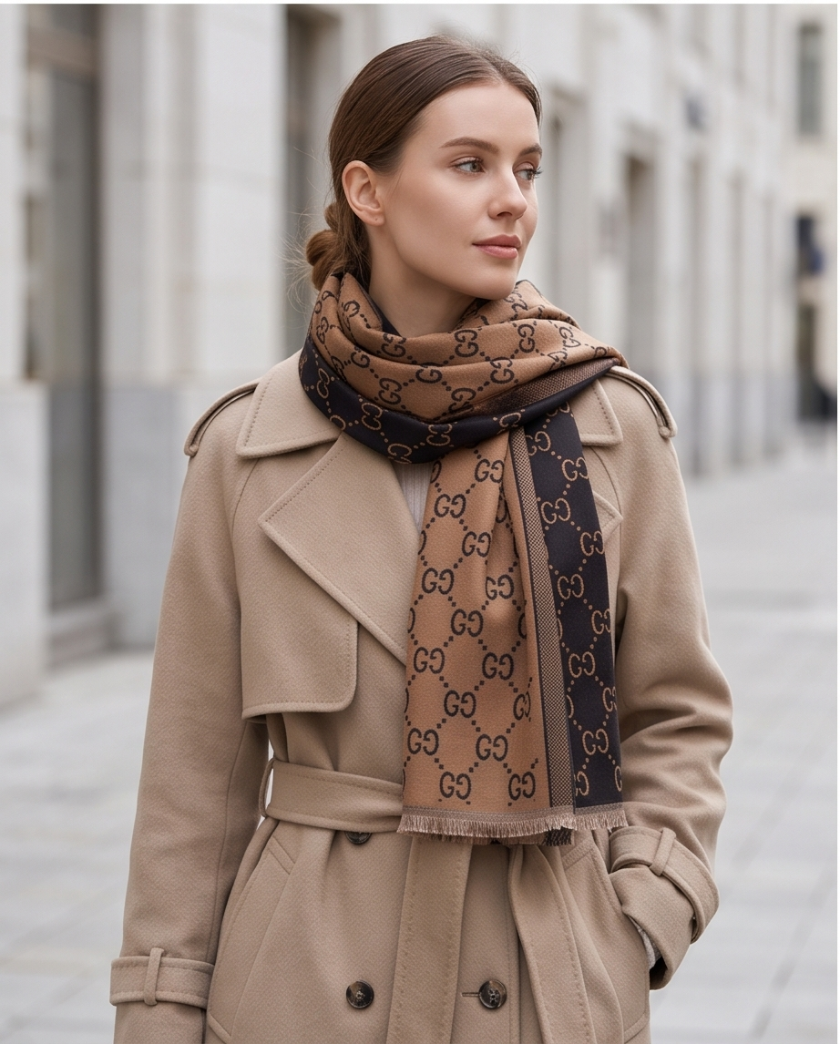  Double-Sided Cashmere Feel Scarf For Women - Elegant & Versatile