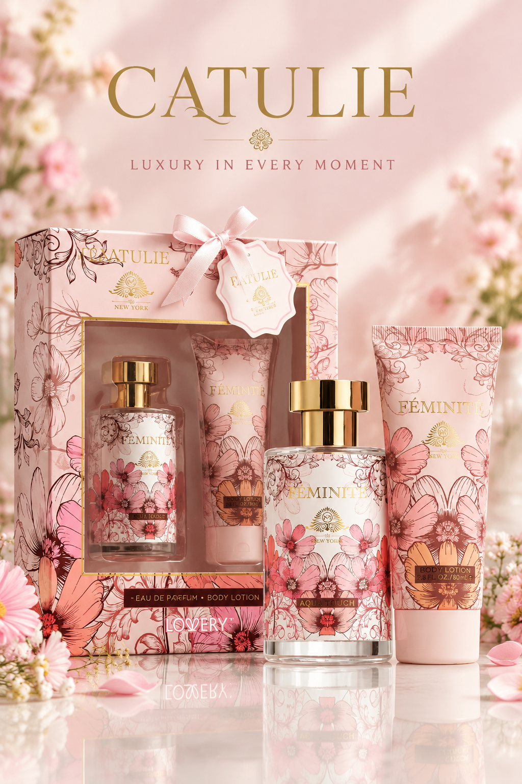  Feminite Bath and Body Perfume and Lotion Spa Gift Set