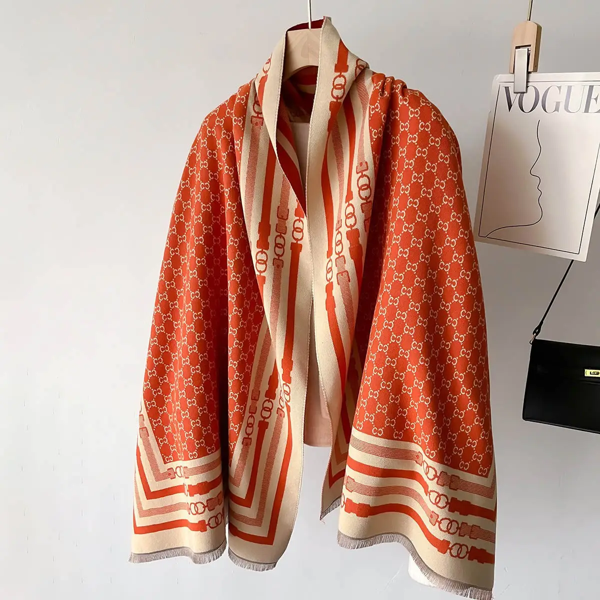 ouble-Sided Cashmere Feel Scarf For Women - Elegant & Versatile